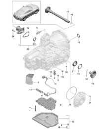 - PDK - Boîte de vitesses / Pièces détachées (Modèle : CG205,CG225) 981C Cayman / Cayman S 2014-16