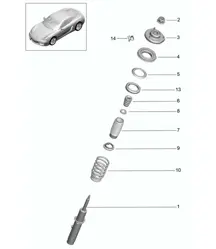 Vibration damper 981 Cayman S / Cayman S 2014-16