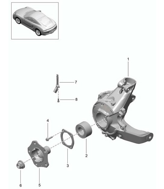 Diagram 501-000 Porsche 992.1 Turbo Cabriolet 3.8L 2020-24 