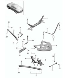 Asse posteriore / Parte laterale / Portapacchi / Guida 981C Cayman / Cayman S 2014-16
