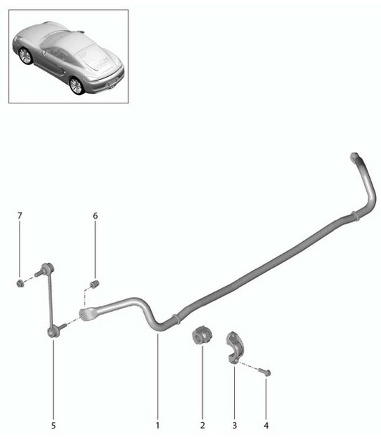 Diagram 501-003 Porsche 997 MK1 Carrera 4S 3.8L 2005-08 后轴