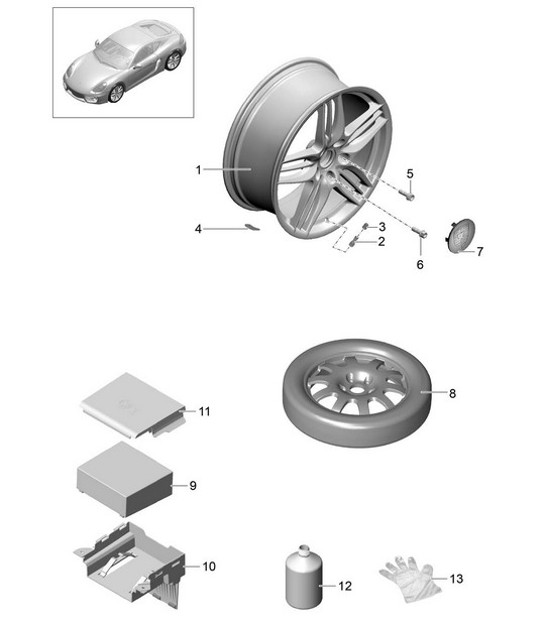 Diagram 601-000 Porsche 944 (1982-1991) 