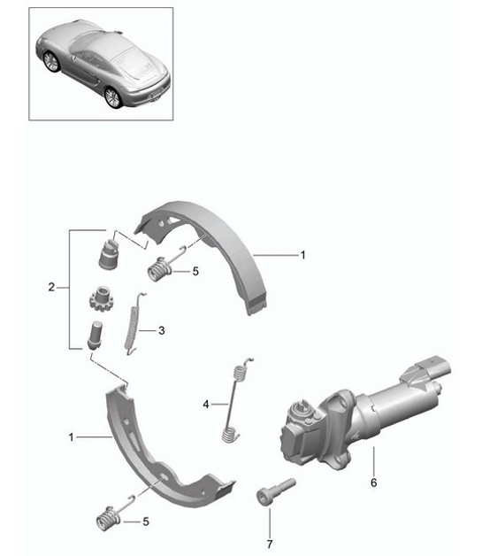 Diagram 603-005 Porsche Cayman 987C / 981C (2005-2016) Räder, Bremsen