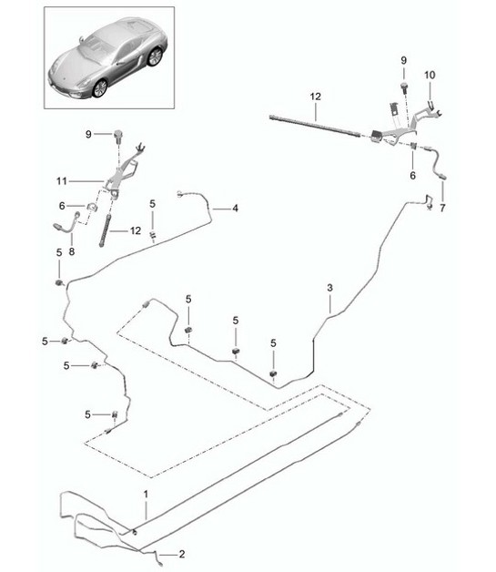 Diagram 604-010 Porsche 997 MKII Carrera C4S 3.8L 2009-12 车轮、制动器