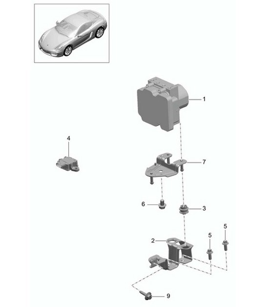 Diagram 605-000 Porsche Cayman 987C / 981C (2005-2016) Wheels, Brakes