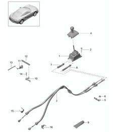 Transmission control / Manual gearbox (PR: 480) 981C Cayman / Cayman S 2014-16
