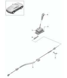 Wählhebel - PDK - (PR:250) 981C Cayman / Cayman S 2014-16
