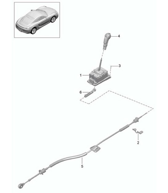 Diagram 701-001 Porsche Macan (95B) MK1 (2014-2018) 手柄系统、踏板组 