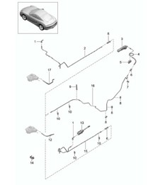 Koppelingsbediening / Koppelingshoofdcilinder / Koppelingswerkcilinder / Lijnen 981C Cayman / Cayman S 2014-16