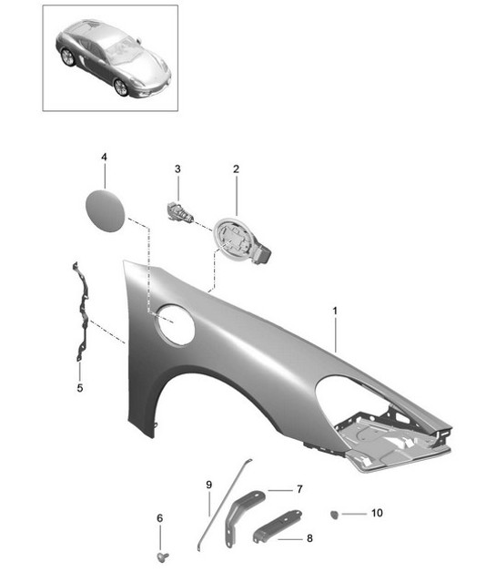 Diagram 801-040 Porsche Cayman 718C (982C) 2017>> Body