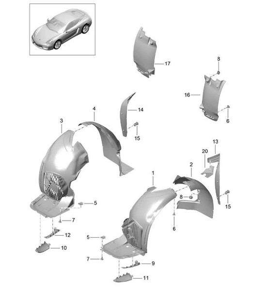 Diagram 801-075 Porsche 992.1 Turbo S 3.8L 2020-24 
