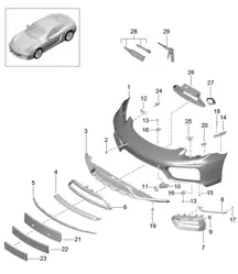 Paraurti anteriore (PR:XAT, pacchetto Sport Design) 981C Cayman / Cayman S 2014-16