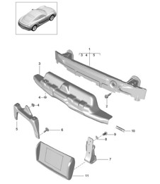 Supporto paraurti - POSTERIORE - 981C Cayman / Cayman S 2014-16