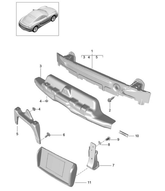 Diagram 802-030 Porsche Cayman 987C / 981C (2005-2016) Body