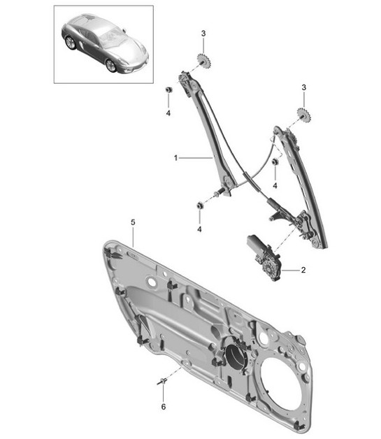 Diagram 804-030 Porsche 996 (911) (1997-2005) Body
