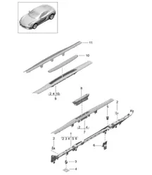 Trim / Sill 981C Cayman / Cayman S 2014-16