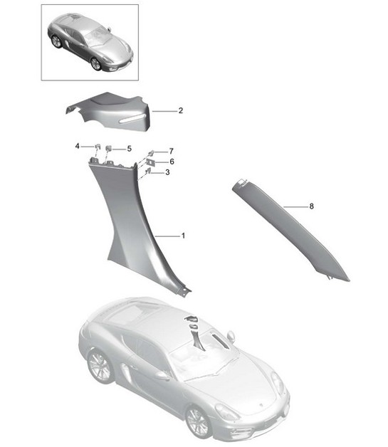 Diagram 807-020 Porsche Cayman 718C (982C) 2017>> Body