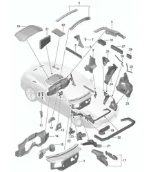 Body /  Sound proofing   981C Cayman / Cayman S 2014-16