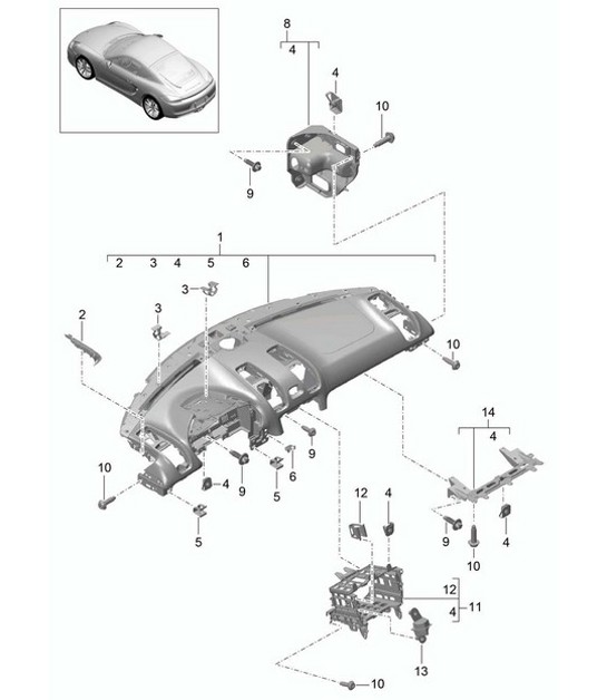 Diagram 809-000 Porsche 924 2.0L 1980-85 Body