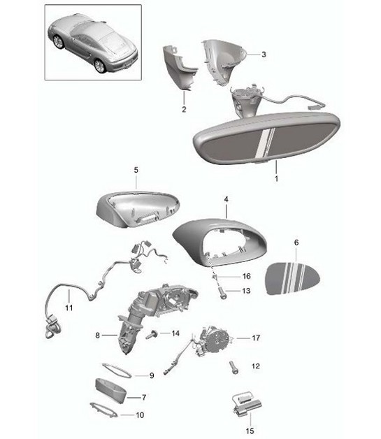 Diagram 809-050 Porsche 997 MK1 GT3 / GT3 RS 2007-09 Body