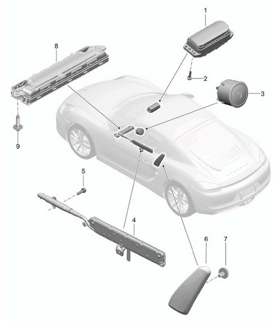 Diagram 812-050 Porsche 997 MKII Turbo 2010-13 Carrozzeria