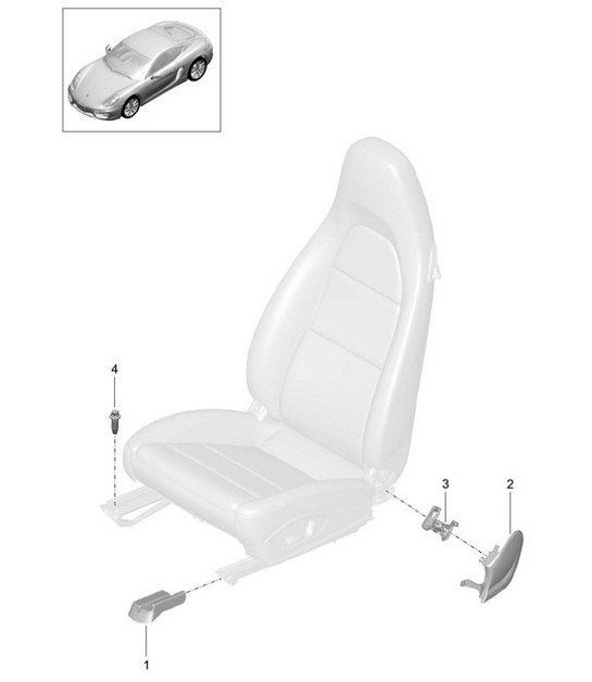 Diagram 817-000 Porsche Cayman 987C / 981C (2005-2016) Carrosserie