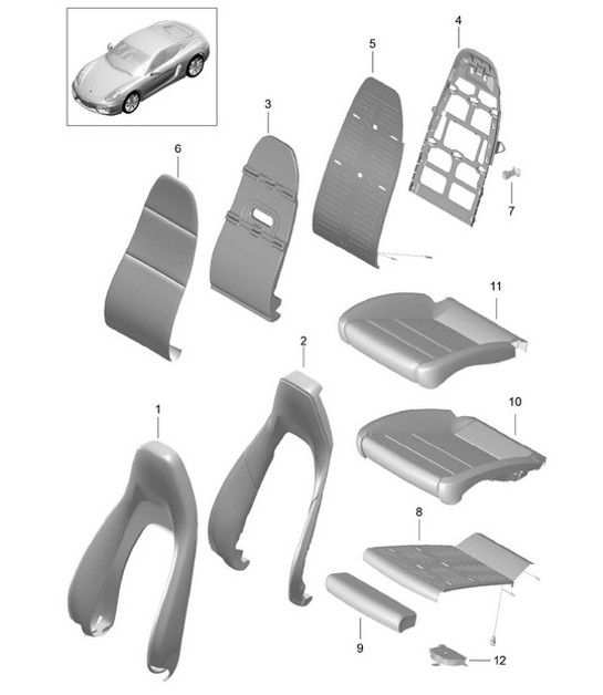 Diagram 817-002 Porsche Cayman 987C / 981C (2005-2016) Body