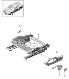 Telaio sedile / Sedile sportivo Plus / Accessori 981C Cayman / Cayman S 2014-16
