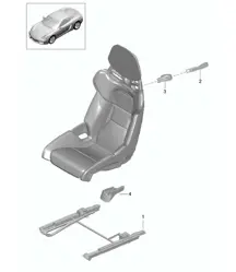 Sedile avvolgente / pieghevole (completo) 981C Cayman / Cayman S 2014-16