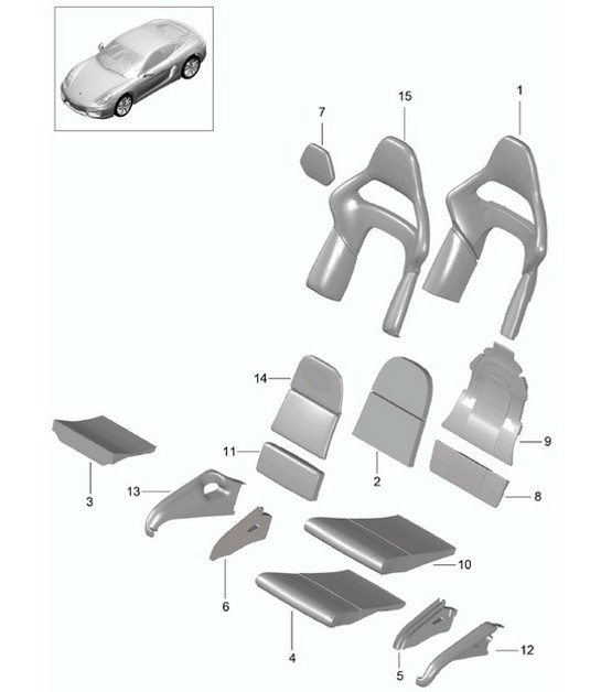 Diagram 817-062 Porsche 997 (911) MK2 2009-2012 Body