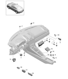 Schalter / Bedienfeld / Klimaanlage 981C Cayman / Cayman S 2014-16