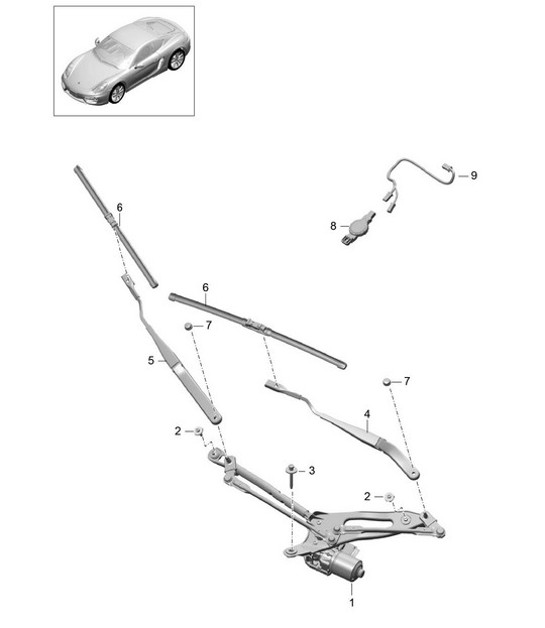 Diagram 904-000 Porsche 957 Cayenne Turbo / Turbo S 4.8L 2007-10 Équipement électrique