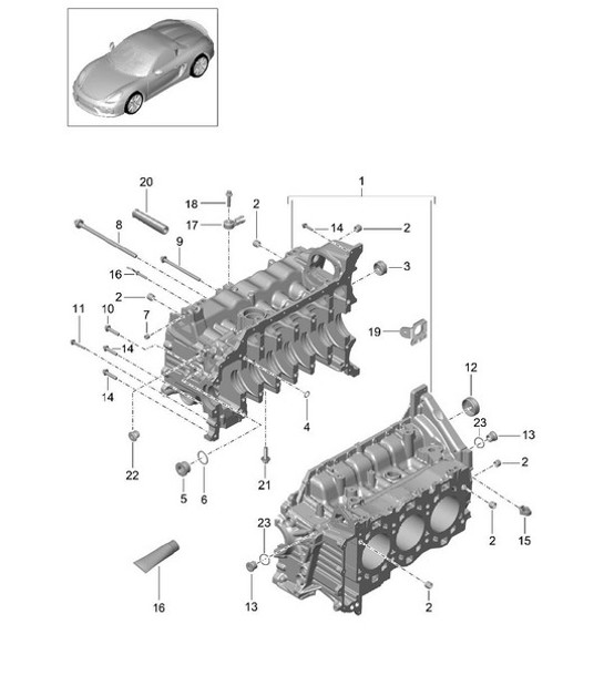 Diagram 101-005 Porsche Macan (95B) MK1 (2014-2018) Motore