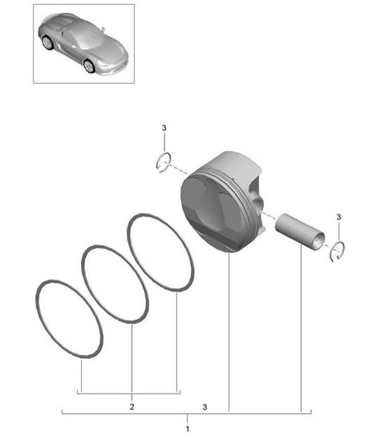 Diagram 102-005 Porsche Macan (95B) MK1 (2014-2018) Motore