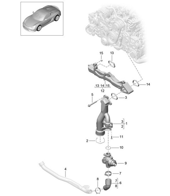 Diagram 105-003 Porsche 918 Spyder 2014-2015 