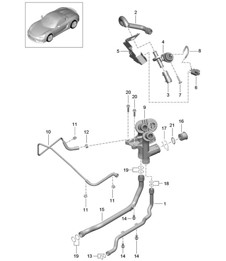Collegamento / Tubo dell'acqua / Controllo / Raffreddamento ad acqua 981.SP Boxster Spyder 2016