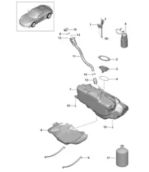 Serbatoio carburante 981.SP Boxster Spyder 2016
