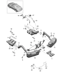 Impianto di scarico 981.SP Boxster Spyder 2016