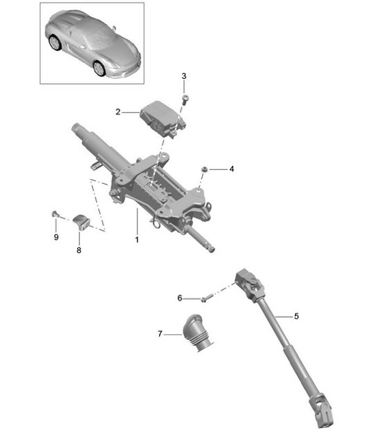 Diagram 403-006 Porsche Panamera 970 MK1 (2009-2013) Front Axle, Steering 
