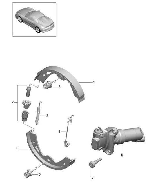 Diagram 603-005 Porsche Macan (95B) MK1 (2014-2018) Wheels, Brakes