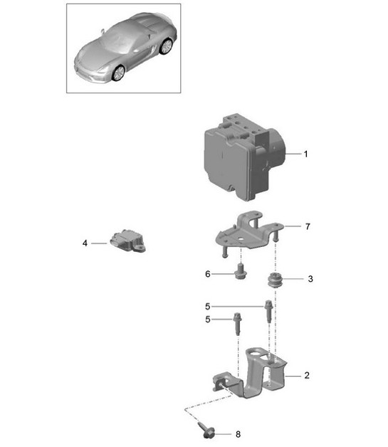 Diagram 605-000 Porsche 991 (911) MK1 2012-2016 Wheels, Brakes