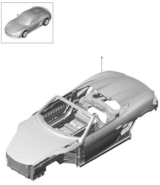 Diagram 801-000 Porsche 996 (911) (1997-2005) Body
