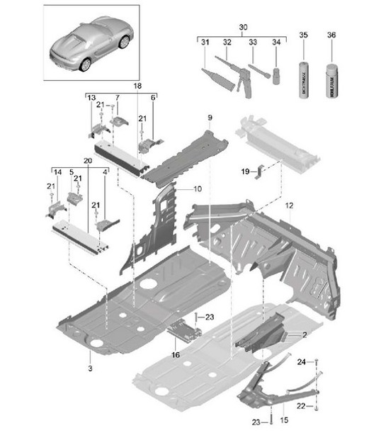 Diagram 801-020 Porsche 991.2 Speedster 4.0L (510Bhp) 2019 