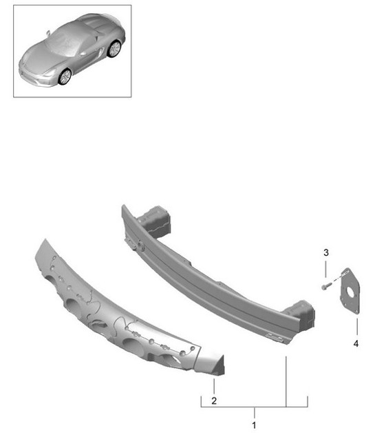 Diagram 802-020 Porsche Macan (95B) MK1 (2014-2018) Karosserie