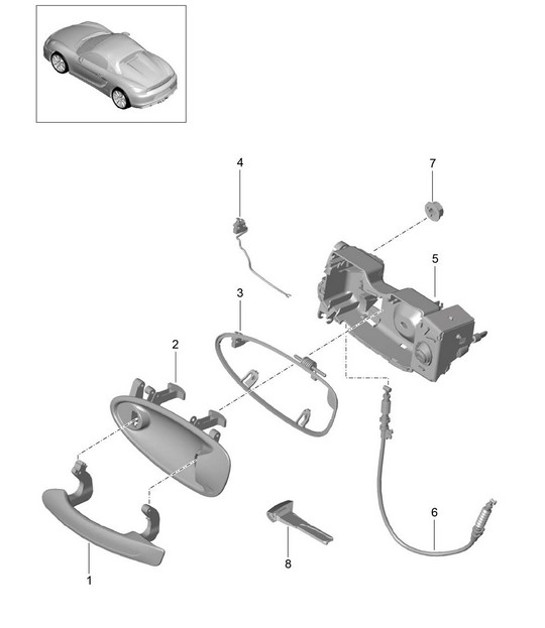 Diagram 804-020 Porsche Macan (95B) MK1 (2014-2018) Karosserie