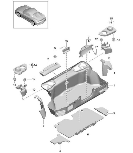 Diagram 807-005 Porsche 996 (911) (1997-2005) Body