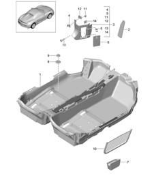 Bodenbelag / Teppich 981.SP Boxster Spyder 2016