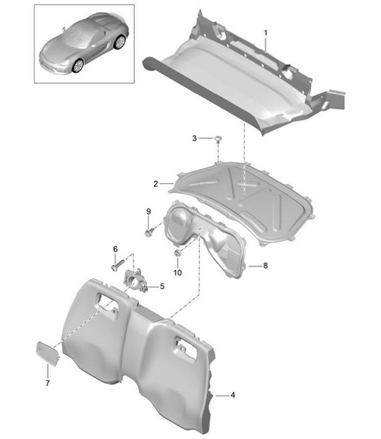 Diagram 807-025 Porsche 996 (911) (1997-2005) Body