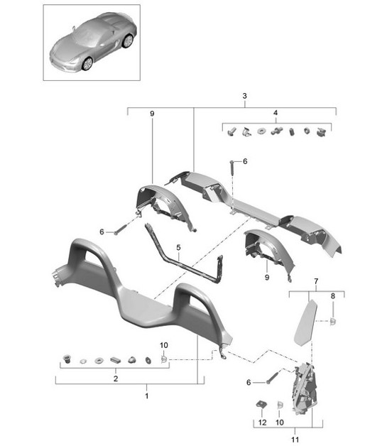 Diagram 807-030 Porsche 993 (911) C2 1994-97 Body
