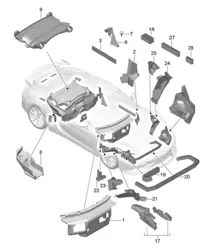 Carrosserie/geluidsisolatie 981.SP Boxster Spyder 2016